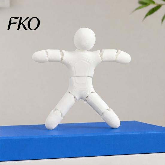 Portable Fidget Figure 3D Printed Articulated Figure, Movable Joints Figurine, Compact Decompression Toy Small Robot Desk for Kids Adults, Stress