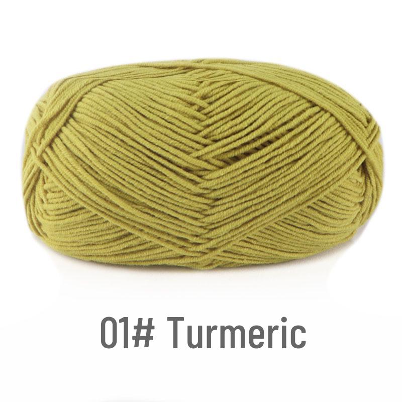 Su He 4-Strand Combed Cotton Yarn for Handmade Knitting: DIY Milk Cotton for Dolls, Cushions, and Blankets.