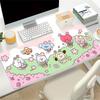 Chibi Characters Cherry Blossoms Large Gaming Mouse Pad Nonslip Rubber Base Waterproof Desk Mat For Office Pc Laptop