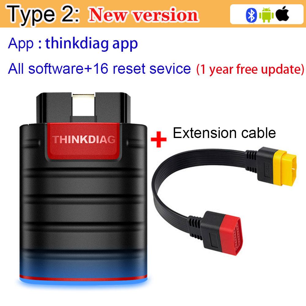 Thinkdiag Heißversion OBD2 Auto-Diagnosewerkzeuge Mit Vollem System 16 Reset 1 Jahr Kostenlos OBD2 Scanner PK X431 iDiag Easydiag 3.0