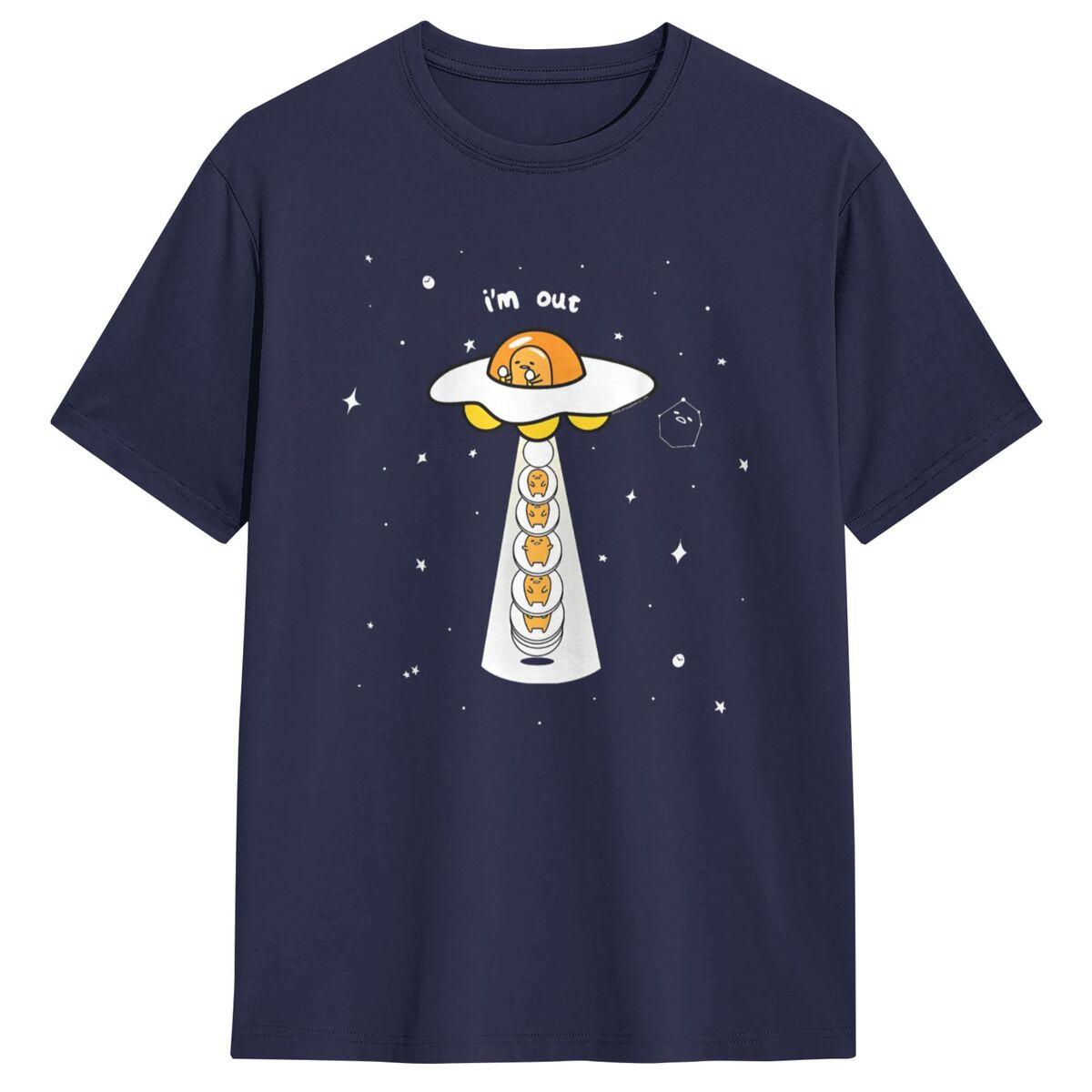 

Gudetama Spaced Out T Shirt Couple Funny Cotton T-Shirts Summer Crewneck Hipster Tees Custom DIY Oversized Clothes 4XL