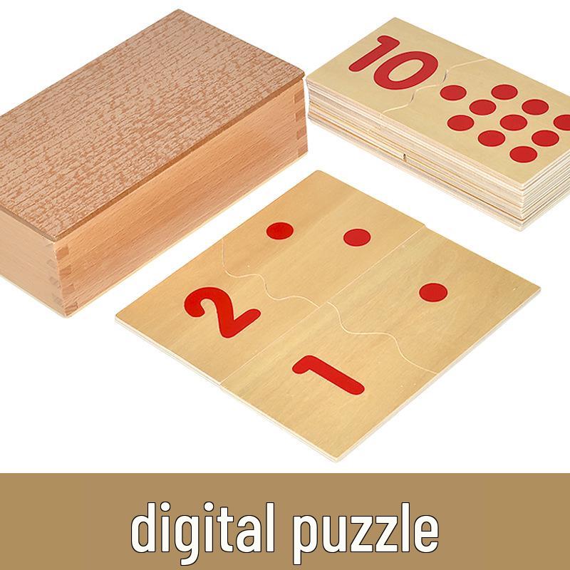Montessori Wooden Number Puzzle: Early Math Education for Kids Ages 1-10