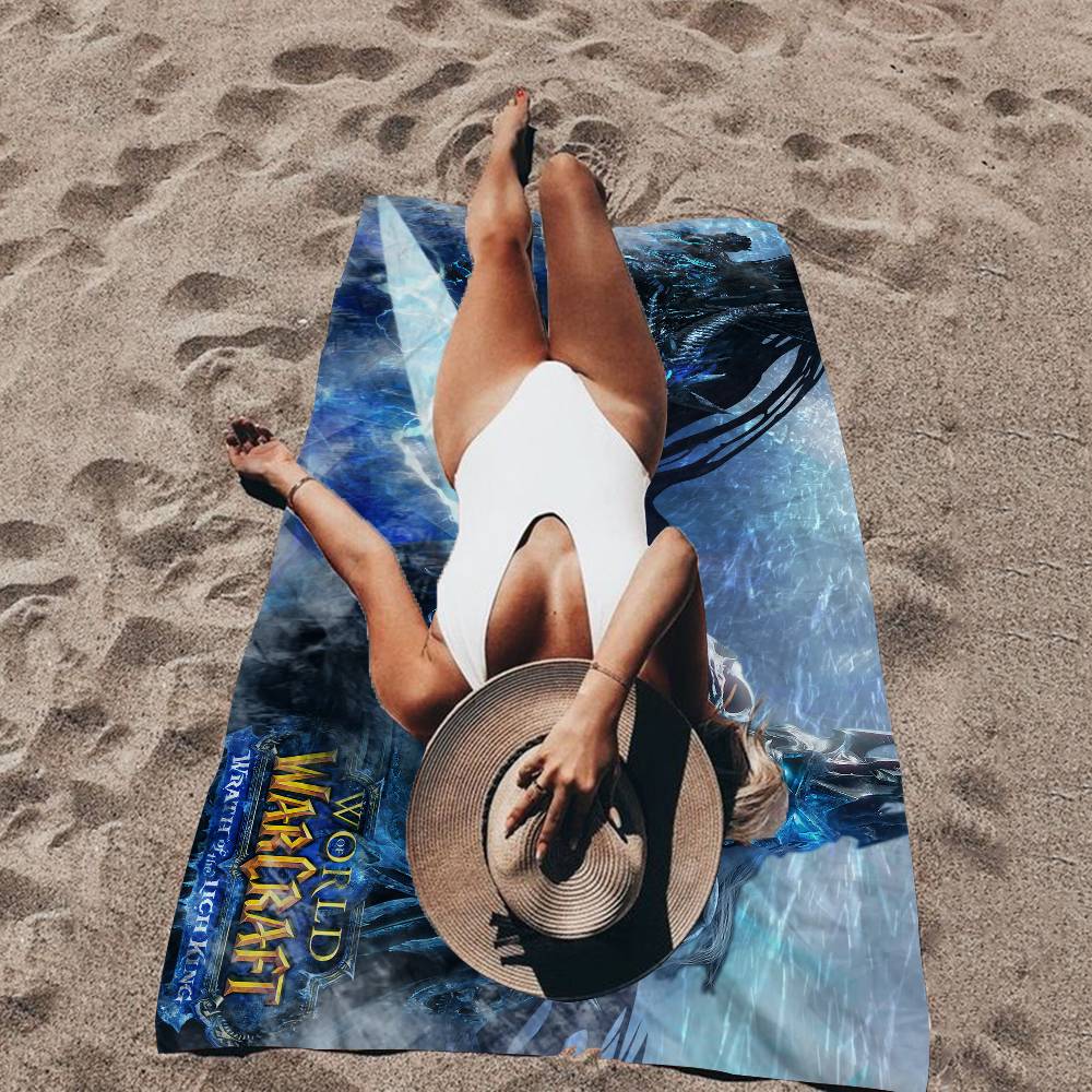 W-World of W-Warcraft Big Microfiber Beach Towels Quick Dry Towel Sand Beach Towels Pool Towel for Travel Swim Pool Yoga