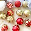 24Pcs/Box Plastic Christmas Colored Balls Electroplated Christmas Tree Hanging Pendant  for Home