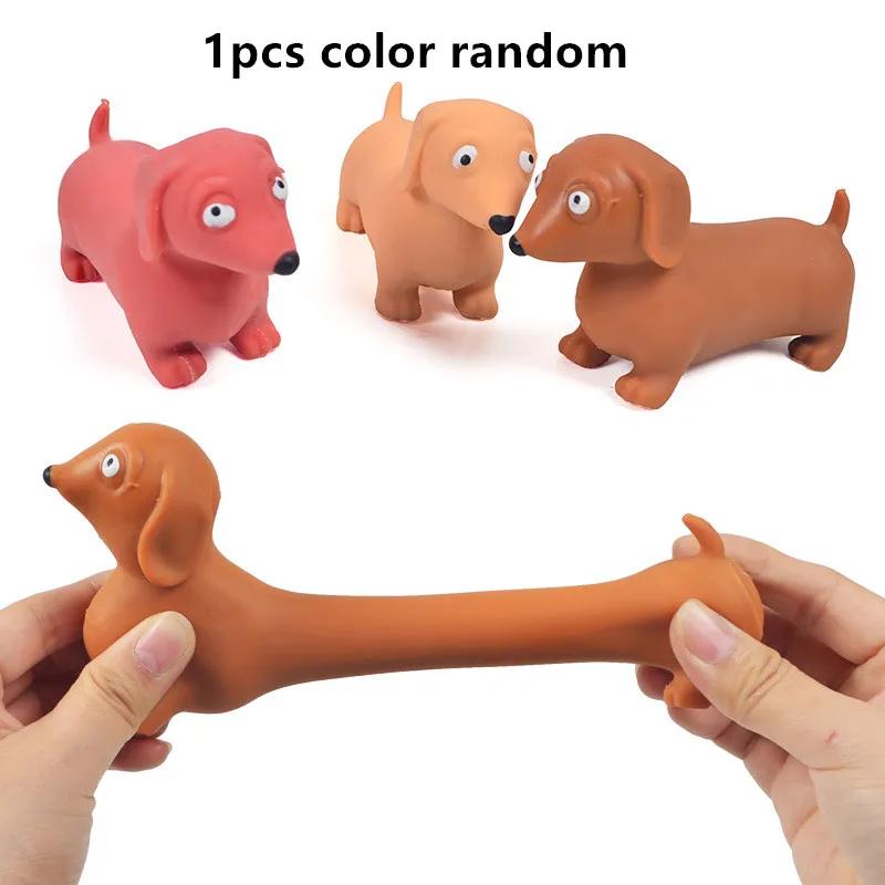 

Creative Sausage Dog Pinch Music Flour Elastic Stretch Deformation Vent Stress Relief Decompression Squeeze Toys for Kids Adult