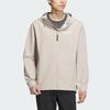 Adidas Brushed Shell Jacket Solid Color Logo Outdoor Fleece Lined Hooded Soft Shell Jacket Men Jackets Light-Khaki IL9010