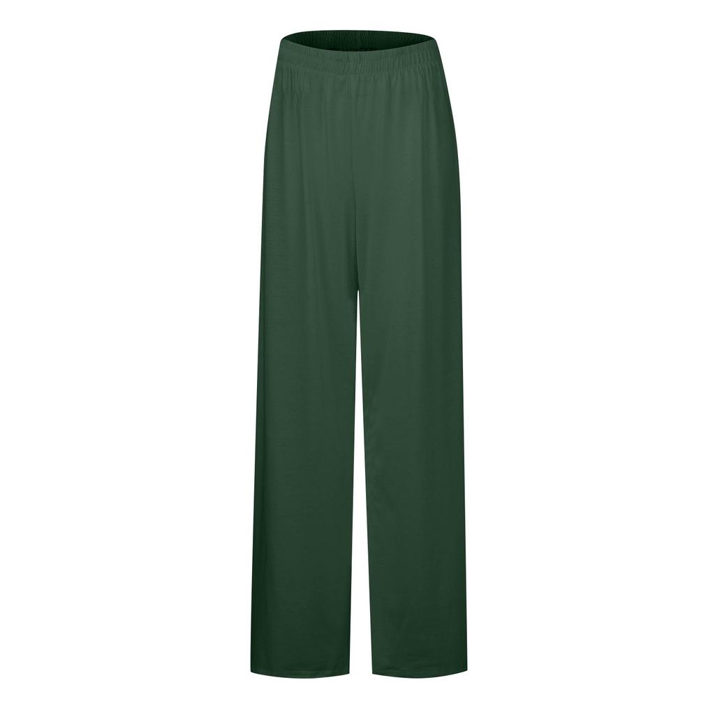 Dámské módní trendy potištěné ležérní volné kalhoty s rovnými nohama Street