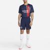 Nike Logo Breathable Elastic Waist Football Shorts 23-24 Season Paris Saint-Germain Men Shorts Deep-Blue DX2716-410