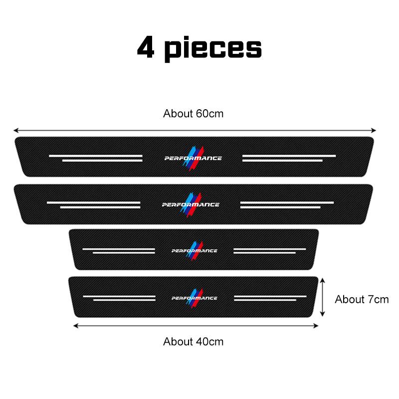 Carbon Fiber Car Door Sill Sticker For BMW X1 X3 X5X6 X7 1 3 5 7 Series E70 E87 E90 F48 G20 G30 Threshold Pad Anti Scratch Strip