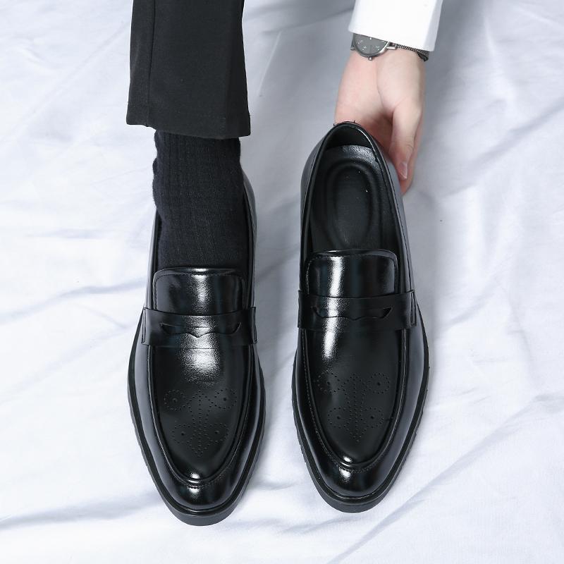 

2025 Кожаная обувь Большой размер Внешняя торговля Xiyin Независимая станция Pinduoduo 2025wish 45 чёрный