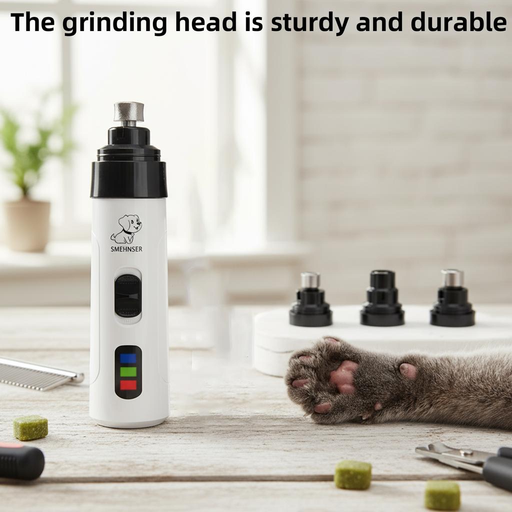 Dog Nail Grinders USB Charging Electric Dog Nail Clippers Vibration Cordless Dog Grooming Safe Clippers for Small Large Dog Cat