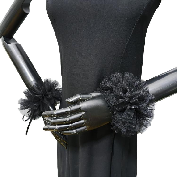 Elizabethan Mesh Ruffle False Collar Choker and Faux Wrist Cuffs for Renaissances Fairs and Theatrical Performances