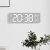 Brushed Metal Wall Clock: Multi-functional LED Alarm with Electronic Display, Cross-border Bestseller