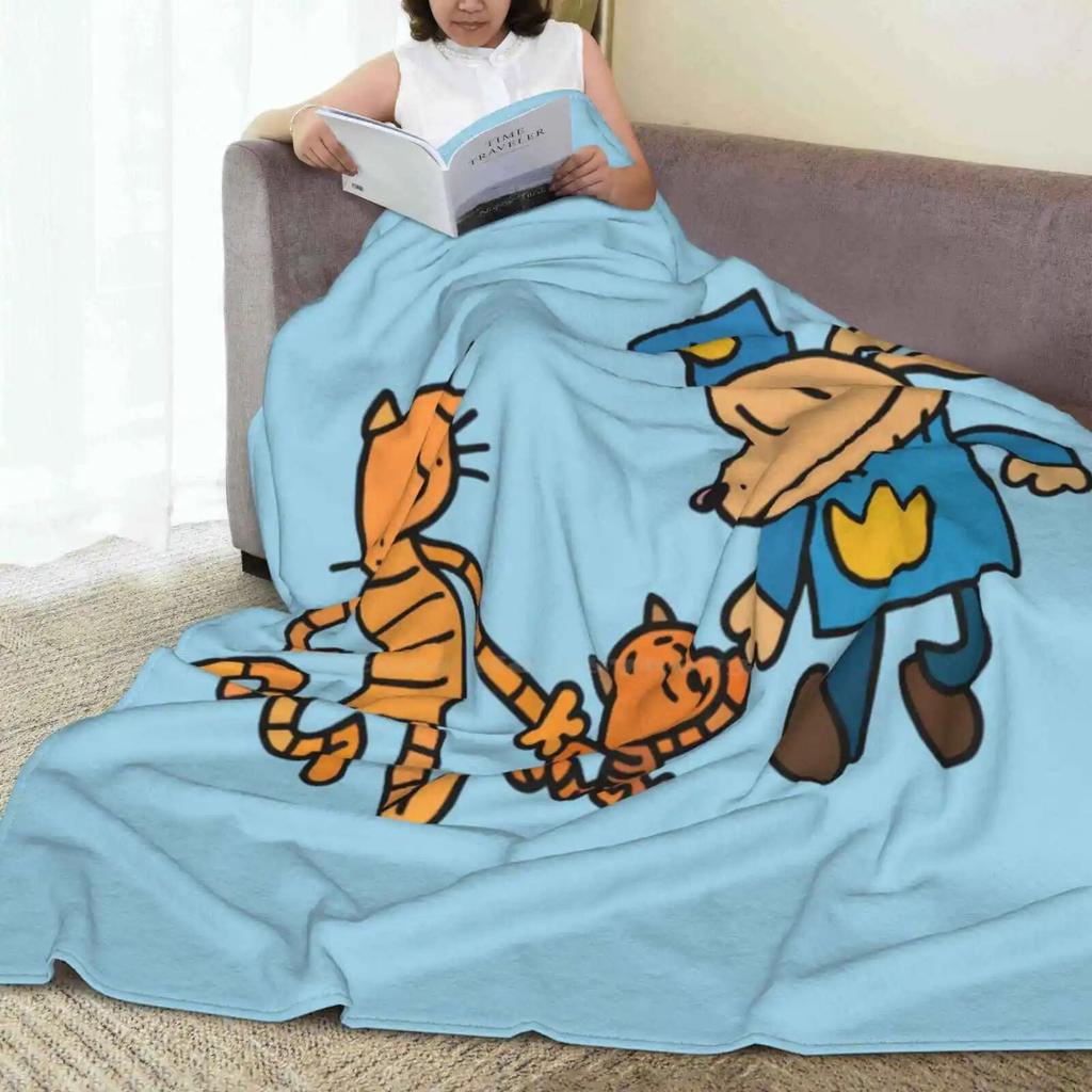 Dog Man , Lil Petey , And Big Petey Fan Art New Arrival Fashion Leisure Warm Flannel Blanket Pilkey Captain Underpants Graphic