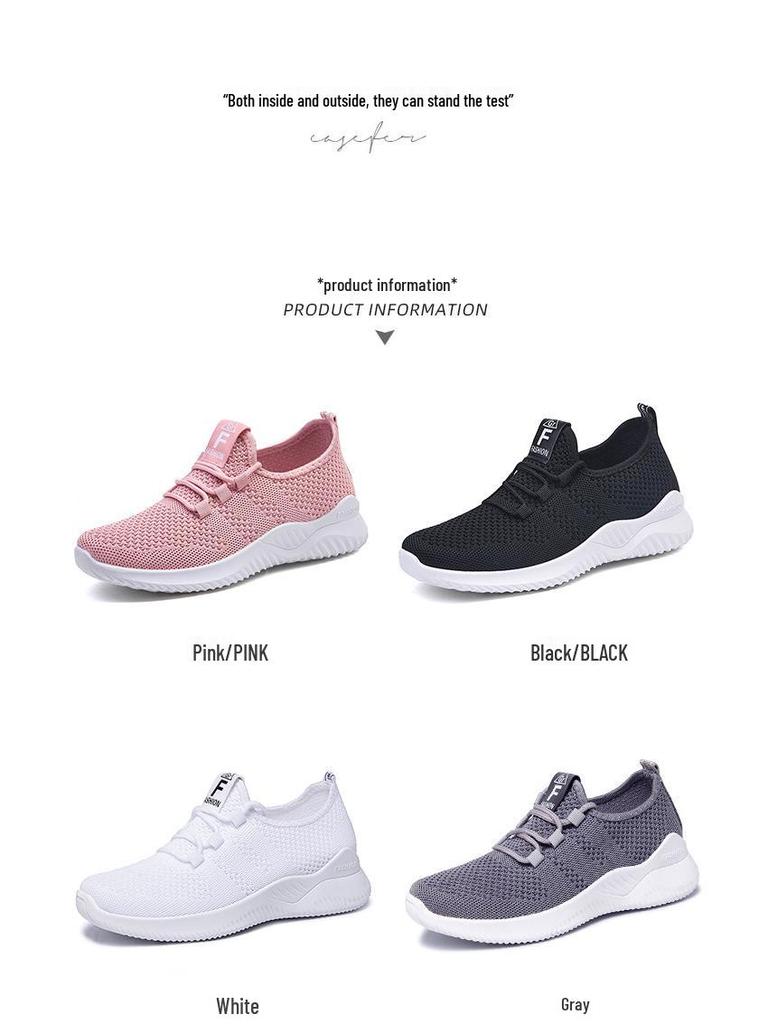 Jinshiyuan Women's Lightweight Mesh Running Shoes - Breathable, Comfortable Fly-Knit Casual Sneakers