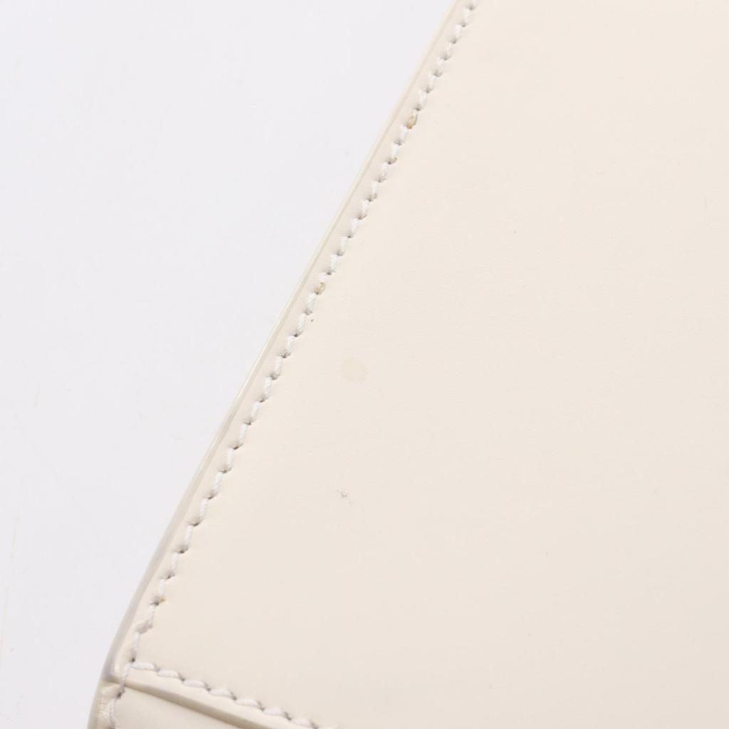 Used JIL SANDER TANGLE Shoulder Bag Leather White Used Women