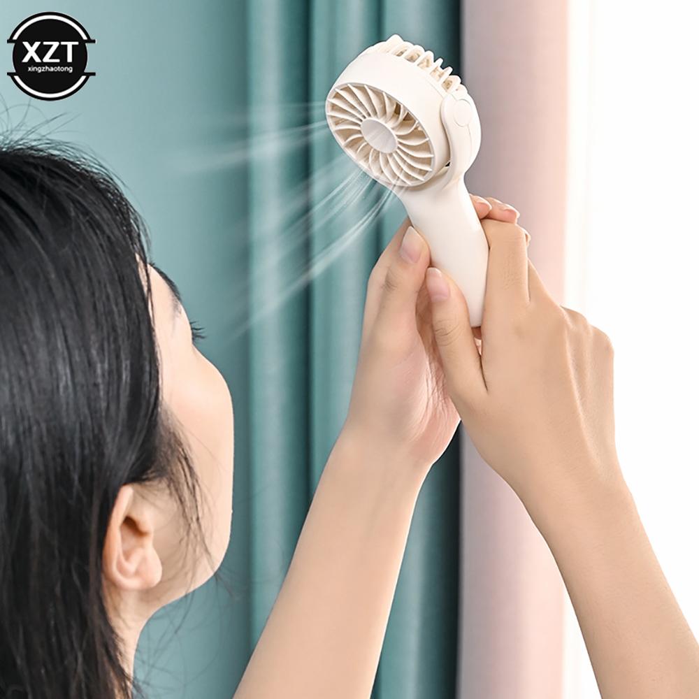 Rotatable Mini Portable Handheld Ventilador Electric Air Cooling Fan USB Rechargeable Outdoor Travel Hand Fans for Women Gifts