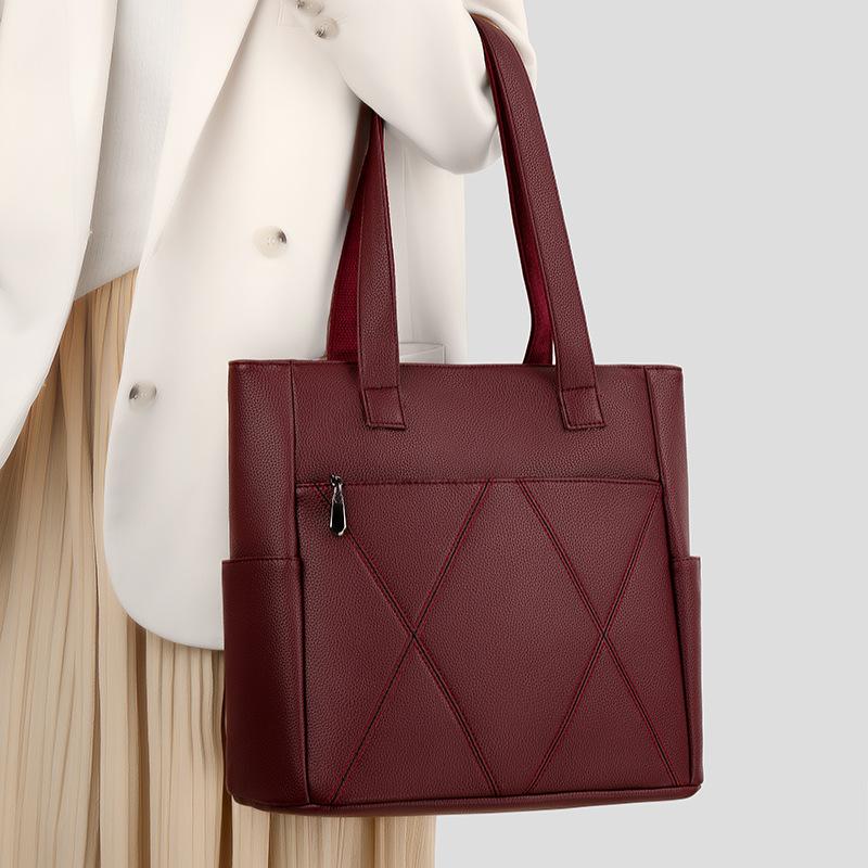 

Bags Women s 2025 New Versatile Simple Soft Pitot Bags Women s Commuter Bags Large Capacity Portable Shoulder Bags Large Bags бордовый