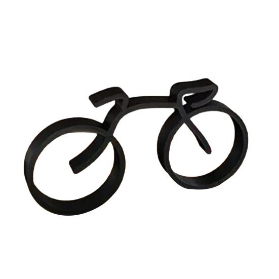 2Pcs 3D Printed Abstract Bike Figurine Minimalist Modern Bicycle Statue Sculpture Home Office Bookshelf Desktop Decoration A