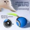 Smart Interactive Cat Toys Ball Automatic Rolling Ball with Faux Tail USB Rechargeable Electric Pet Toy for Teaser and Training