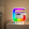 Alarm Clock with Wireless Charging Station Bluetooth-Compatible Speaker App Control Desk RGB Night Lamp for Indoor Bedroom