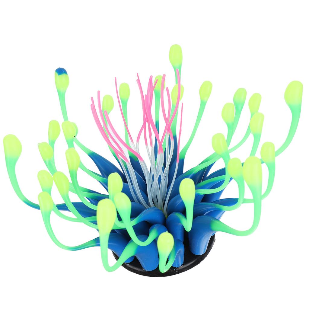 Artificial Coral Silicone Simulation Water Plant Aquarium Fish   Decoration Ornament