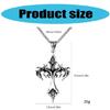 Men's Titaniums Steel Necklace Retro Flame Crucifix Charm Pendant Clavicle Chain Handmade Music Festival Jewelry