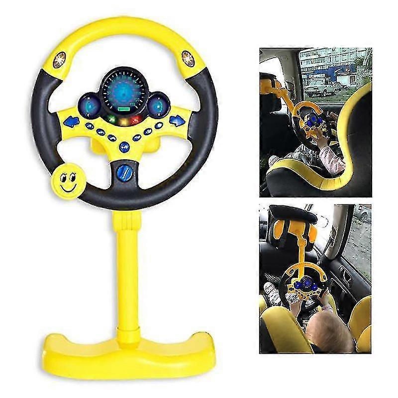 Electric Simulation Steering Wheel Toy With Sound Light Educational Car Toy HY For Children Play
