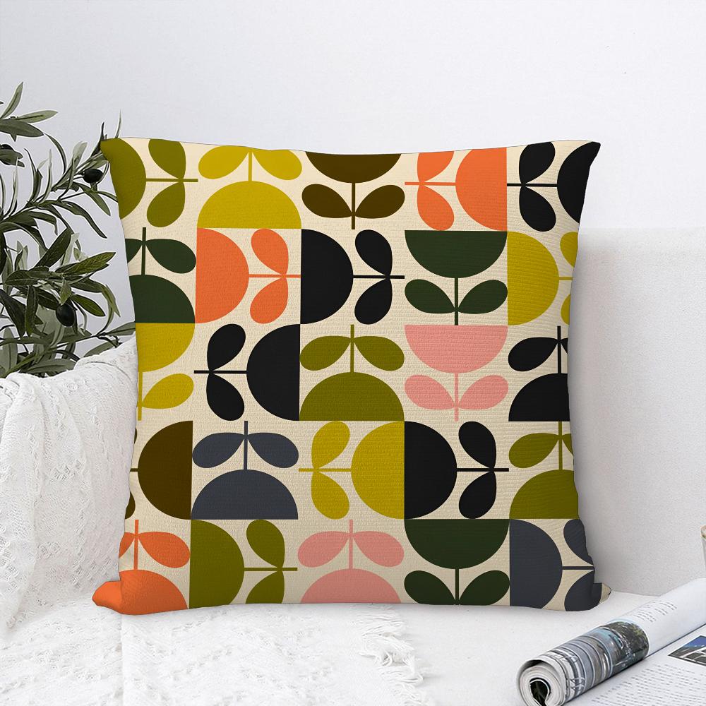 Federa per Cuscino Floreale Art O-Orla Kiely Decorazione Divano Casa Stampa Double-Sided Copricuscini Quadrati in Peluche Copertura Decorativa per Cuscino