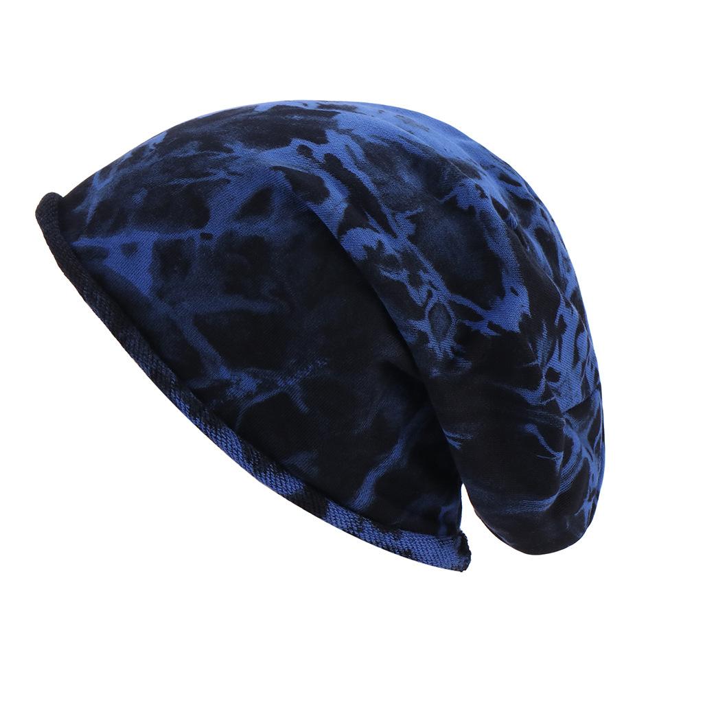 JYL TS DIY Тюрбан-шапка с бусинами для женщин Индийская кепка Космический хлопок blue львиный