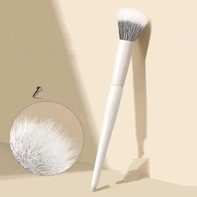 Pincel de Rubor con Puntos de Doble Capa de Porcelana de Nube - Grande Blanco Leche Mezclador de Maquillaje