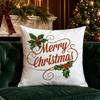 Christmas Themed Throw Pillow Covers Pattern Cushion Cover Suitable for Sofa Bedroom Car Pillow Cover