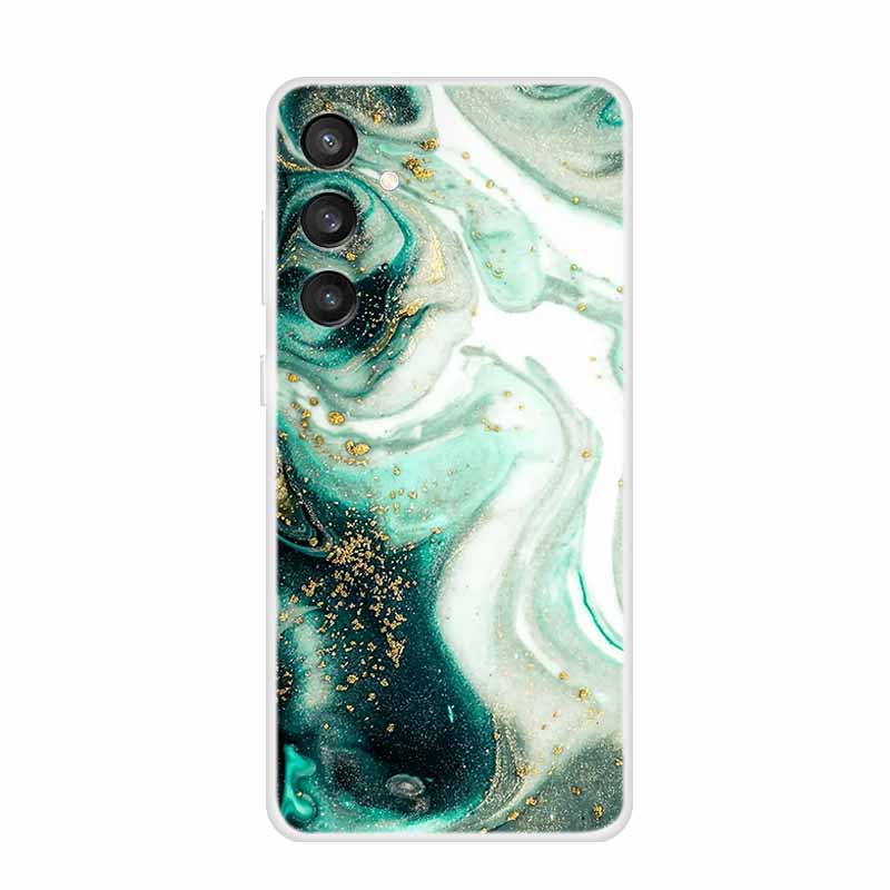 6.7" For Samsung S24 FE 5G Case Marble Soft Clear TPU Silicone Phone Covers for Samsung Galaxy S24 FE Case Bumper S24FE S 24FE