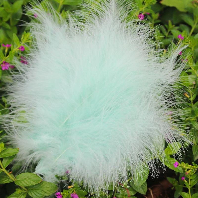 50Pcsdiy Color Feather Full Fleece Turkey Feather Clothing Antique Headdress Pet Toy Handicraft Decoration