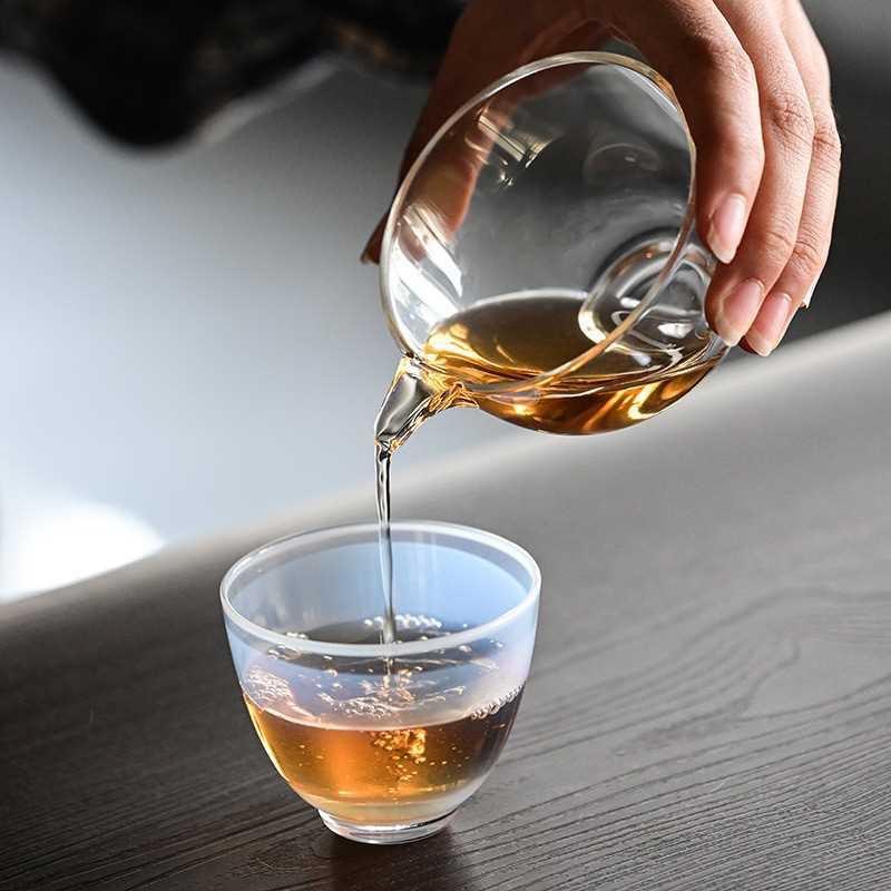 Japanese Style 120/150ml High Borosilicate Heat-resistant Glass Fair Cup Tea Pitcher Chahai Kungfu Tea Dispenser Tea Set Access
