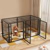48 Inch Puppy Playpen Easy Assemble Heavy Duty Wire Dog Crates with Door Dogs Cage Kennel Stackable for Puppies and Small Dog