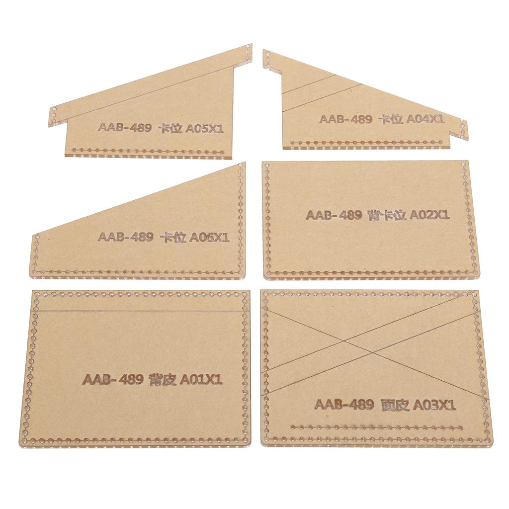 Clear Acrylic Purse Pattern Stencil Template Drawings Set Leather Hand Craft DIY Tool