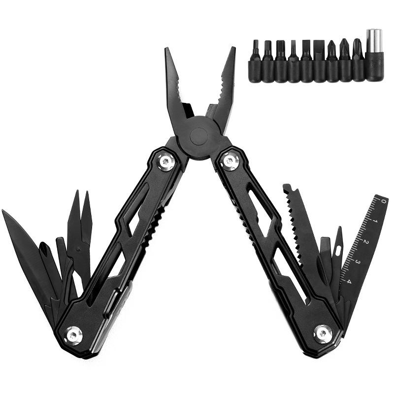 Tragbare klappbare Edelstahl-Multitool-Zange mit Kombi-Bits