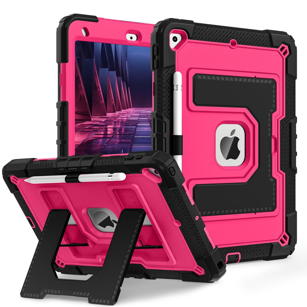 Kids Friendly Case for iPad 10.2 7th 8th 9th Heavy Duty Shockproof Protective Cover with Built-in Kickstand Funda