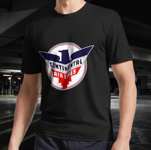 Continental Airlines Logo Active T-Shirt Funny Size S To 5XL