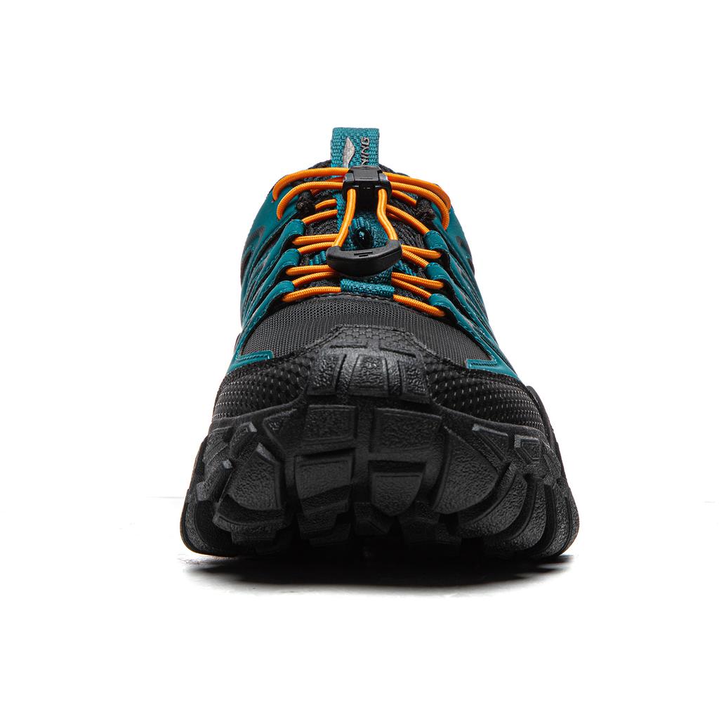Li Ning Sand Dune Cushioning Slip Resistant Abrasion Resistant Support Low Top Outdoor Shoes Men's Black Cyan AGCW093-1