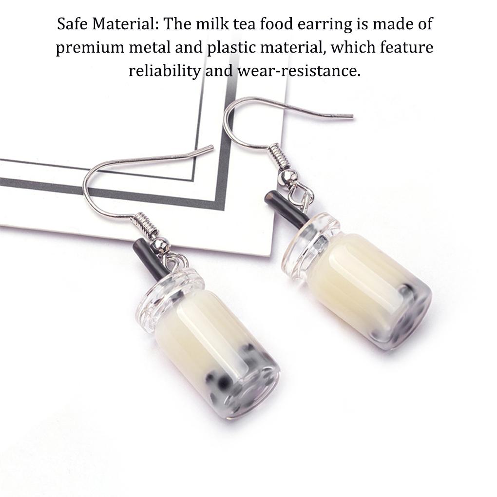 1 Pair Accessory Hanging Gifts Dangle Ear Pendants Milk Fashion Favors Party Funny Girl Tea Earrings Drops Food for Women