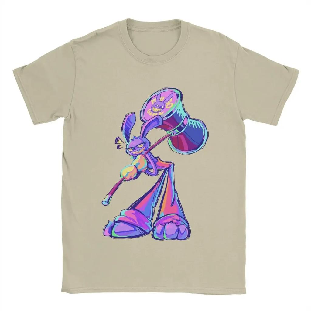 T-Shirt The Amazing Digital Circus TV Series 100% Cotton Tees Short Sleeve Jax and Big Hammer T Shirt O Neck Tops Summer