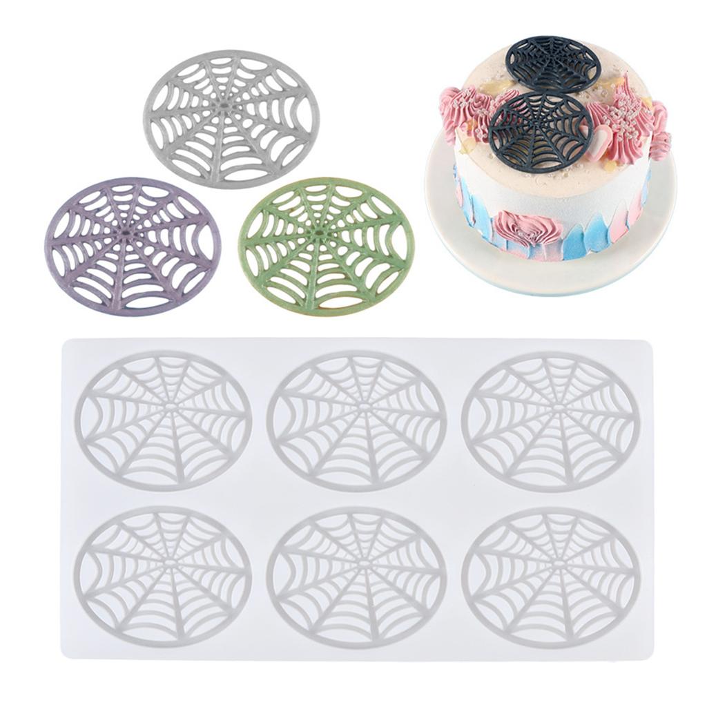 Halloween Spiders Web Silicone Mold DIY Chocolate Mould Dessert Fondant Mold Spiders Web Kitchen Baking Mold Cake Decors