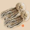 Furry Plush Octopuses Shape Cats Teaser Toy Faux Furs Entertainment Toy for Dog Cats Engagement Indoor Mental Stimulation