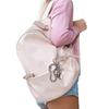 Silvery Conch Bowknot Keychain Lovely Decorations Keyring Ornament Backpack Phone Case Charm Pendant Gift for Girls Women