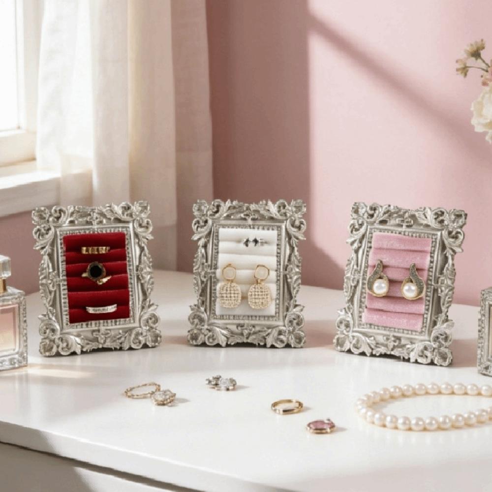 Mini Ring Display Stand Baroque Design Jewelry Storage Organizer Jewelry Display Props Trinket