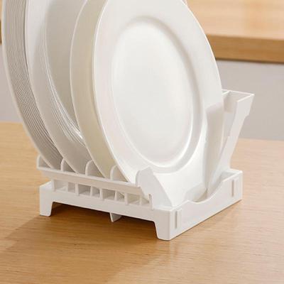 Dish Organizer Rack Upright Draining Cabinet Plate Organizer Plate Dish Drying Rack Kitchen Dishes Stand Vertical Storage Rack