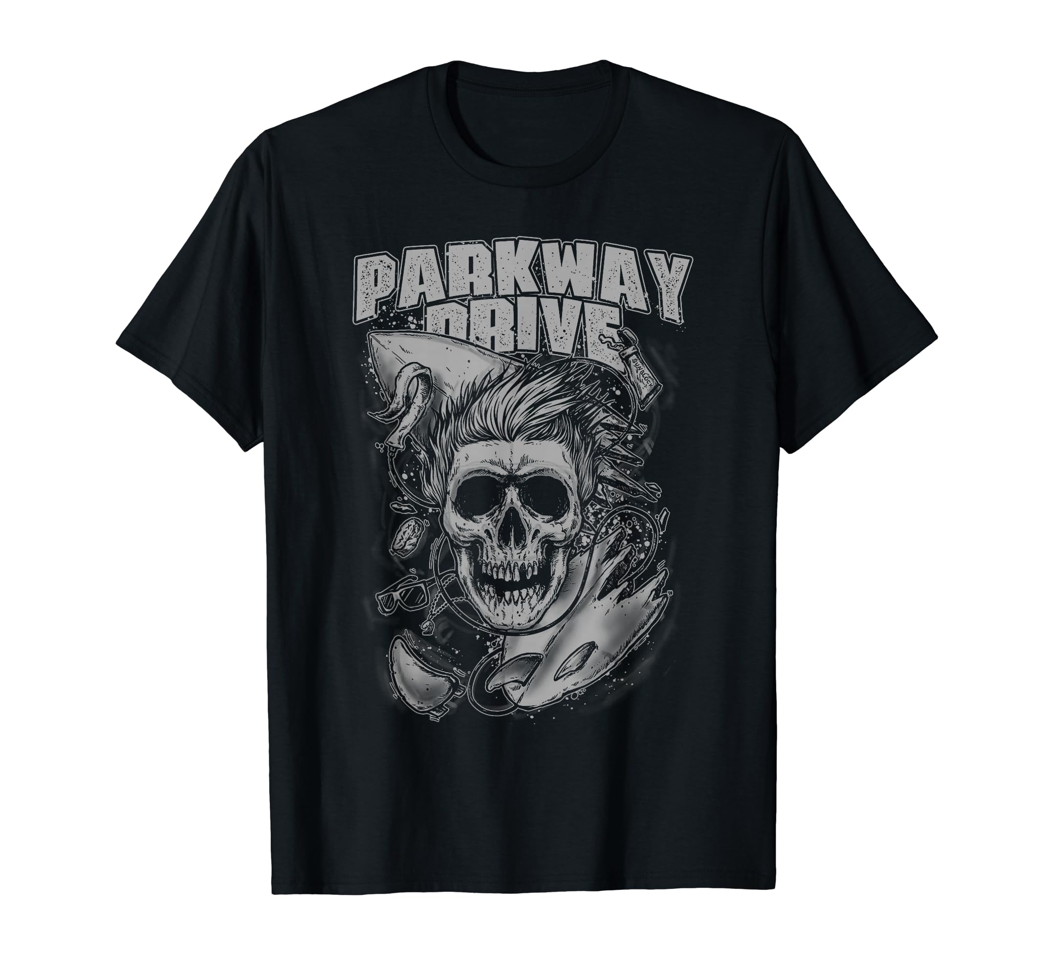 

Parkway Drive Official Merchandise Surfer Skull Black - - - T-Shirt чёрный