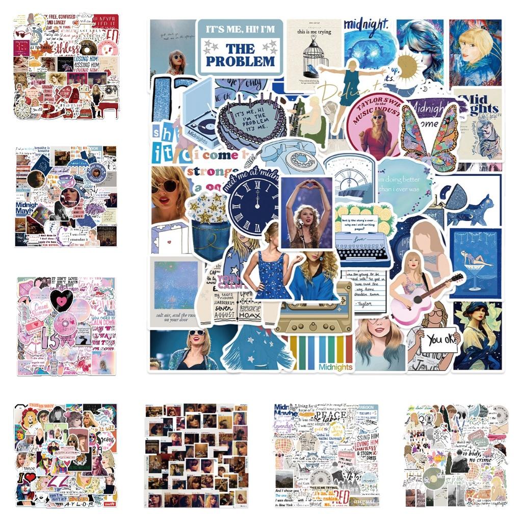 Stylish Taylor Swift Music Album Stickers Waterproof Diy For Luggage Guitar Skateboard Phone Case Water Bottle